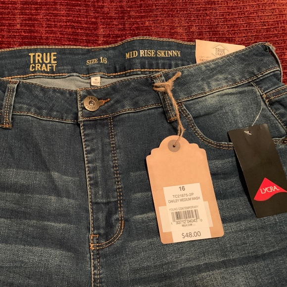 Mid Rise Skinny Blue Jeans - Picture 11 of 14